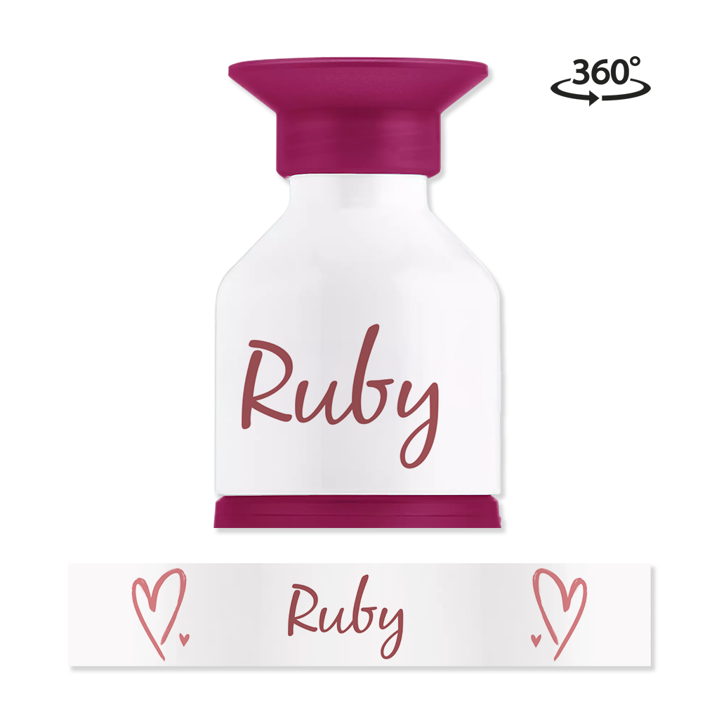 Dopper drinkfles met naam en hartjes