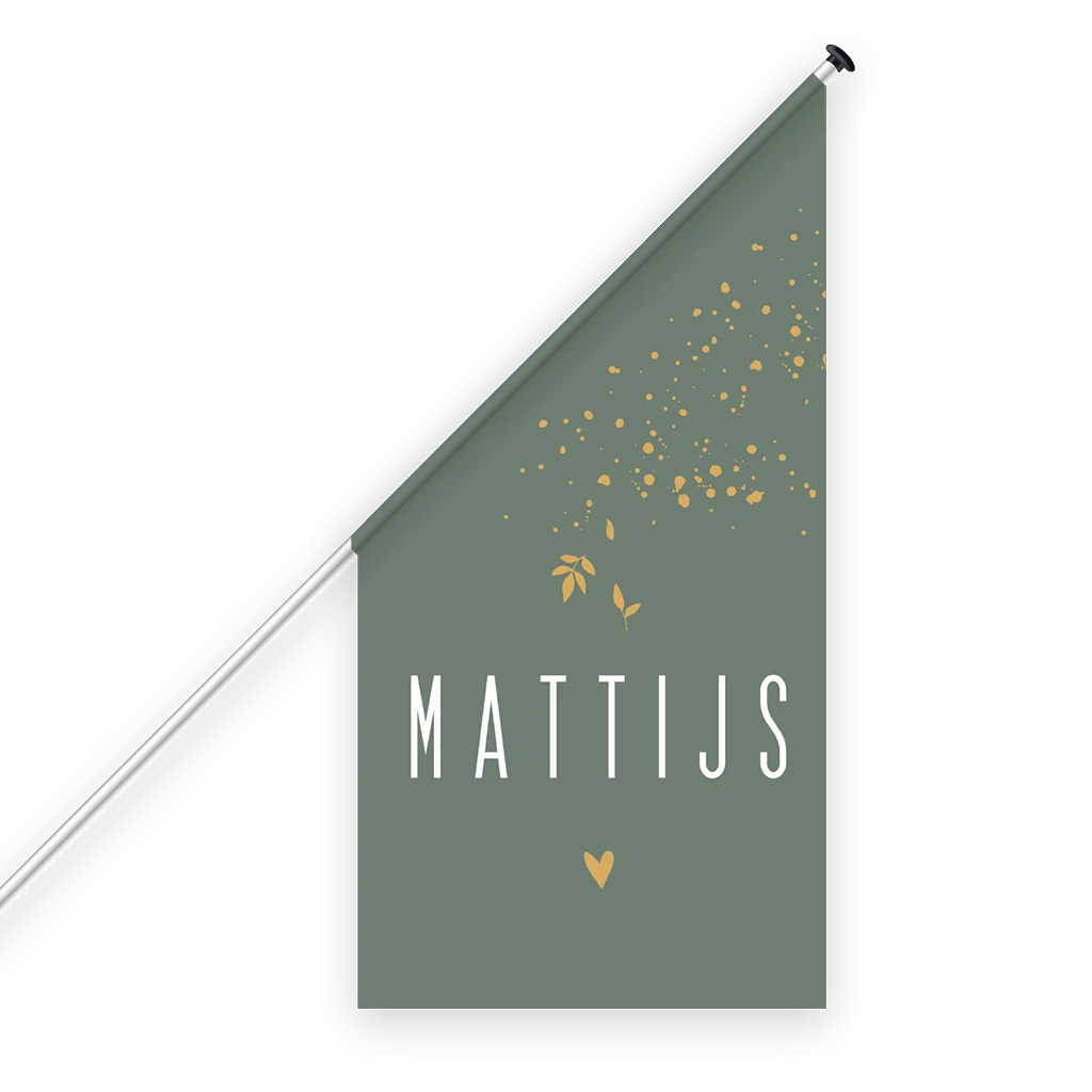 Geboortevlag voor een jongen in herfst thema