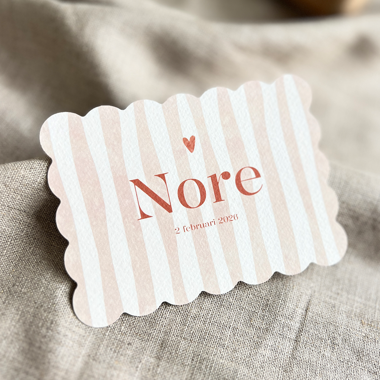 Geboortekaartje Meisje Koekje Streepjes