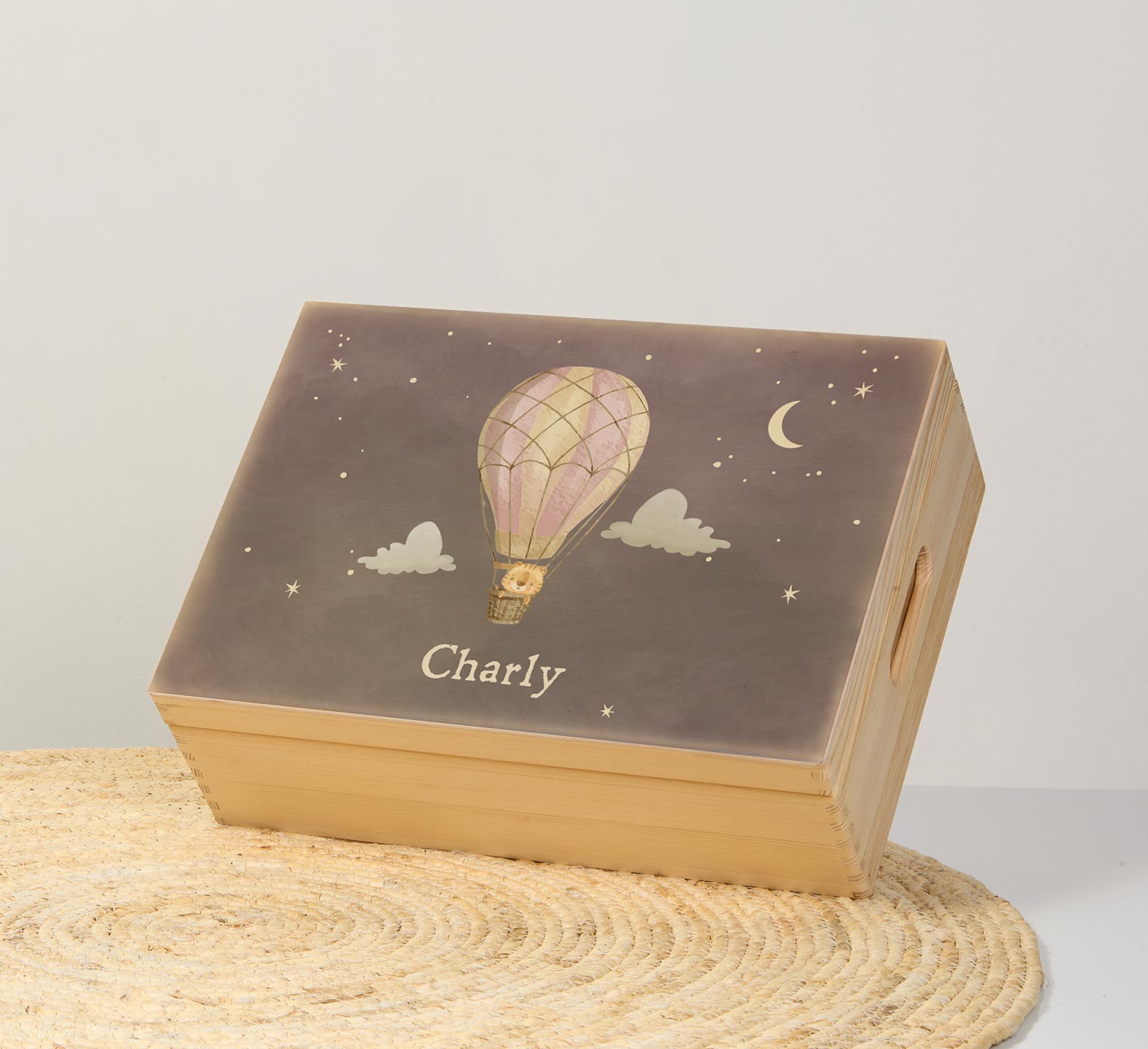 Memorybox winterliefde met luchtballon en tijgertje