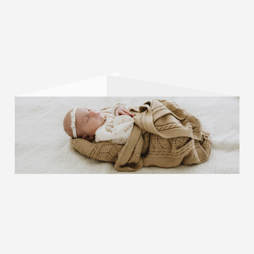 Banderol Babyfoto Luxe Geboortekaartje