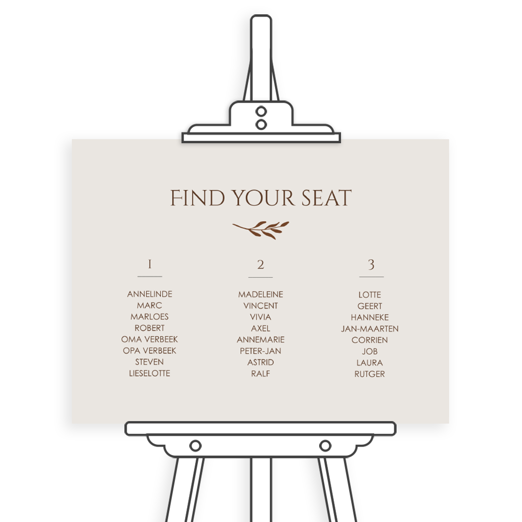 Stijlvolle tafelschikking in beige