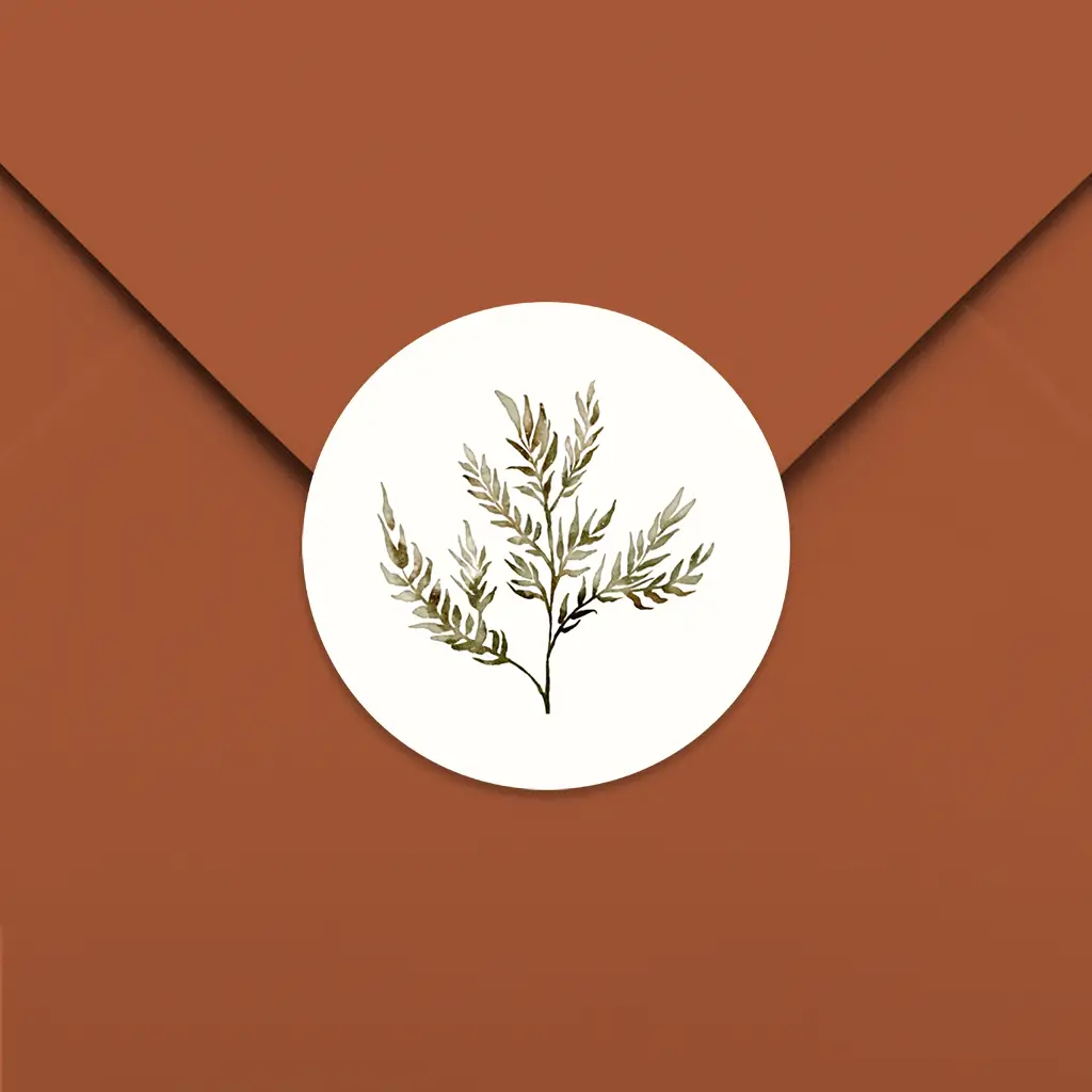 Sluitsticker met takje - per 25 stuks