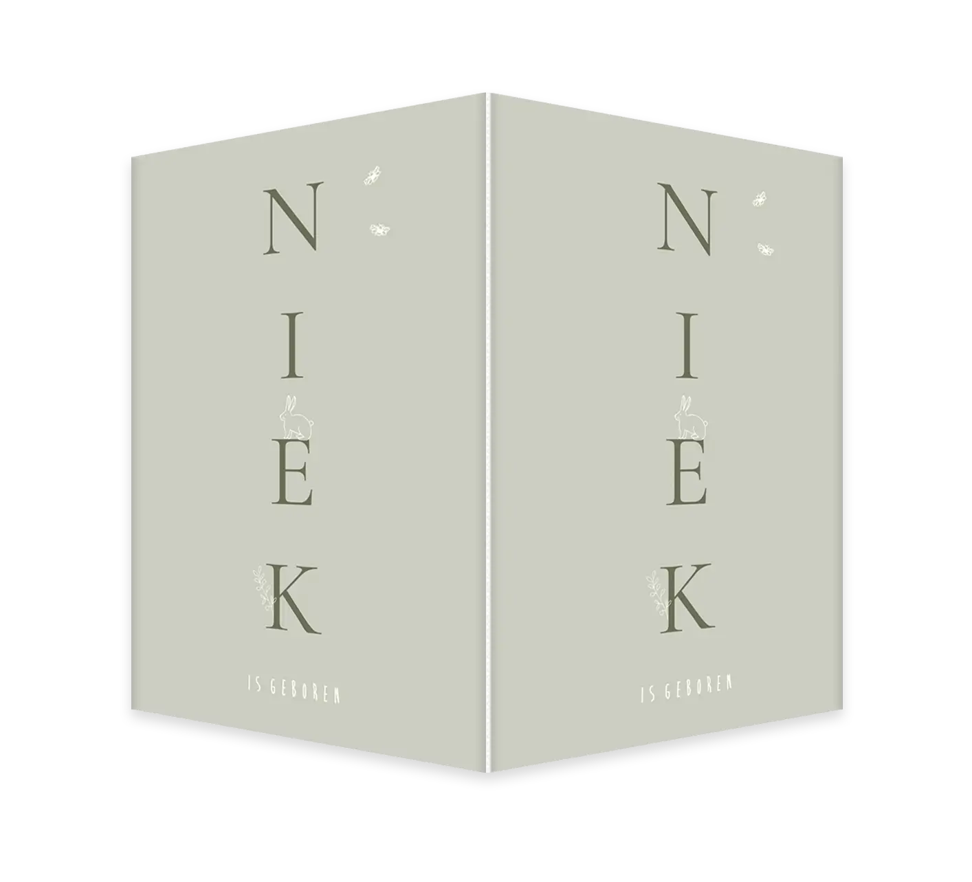 Groen raambord met lijntekeningen natuur