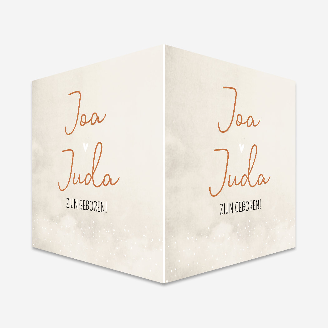 Geboorteraambord Beige Tweeling Neutraal Stippen