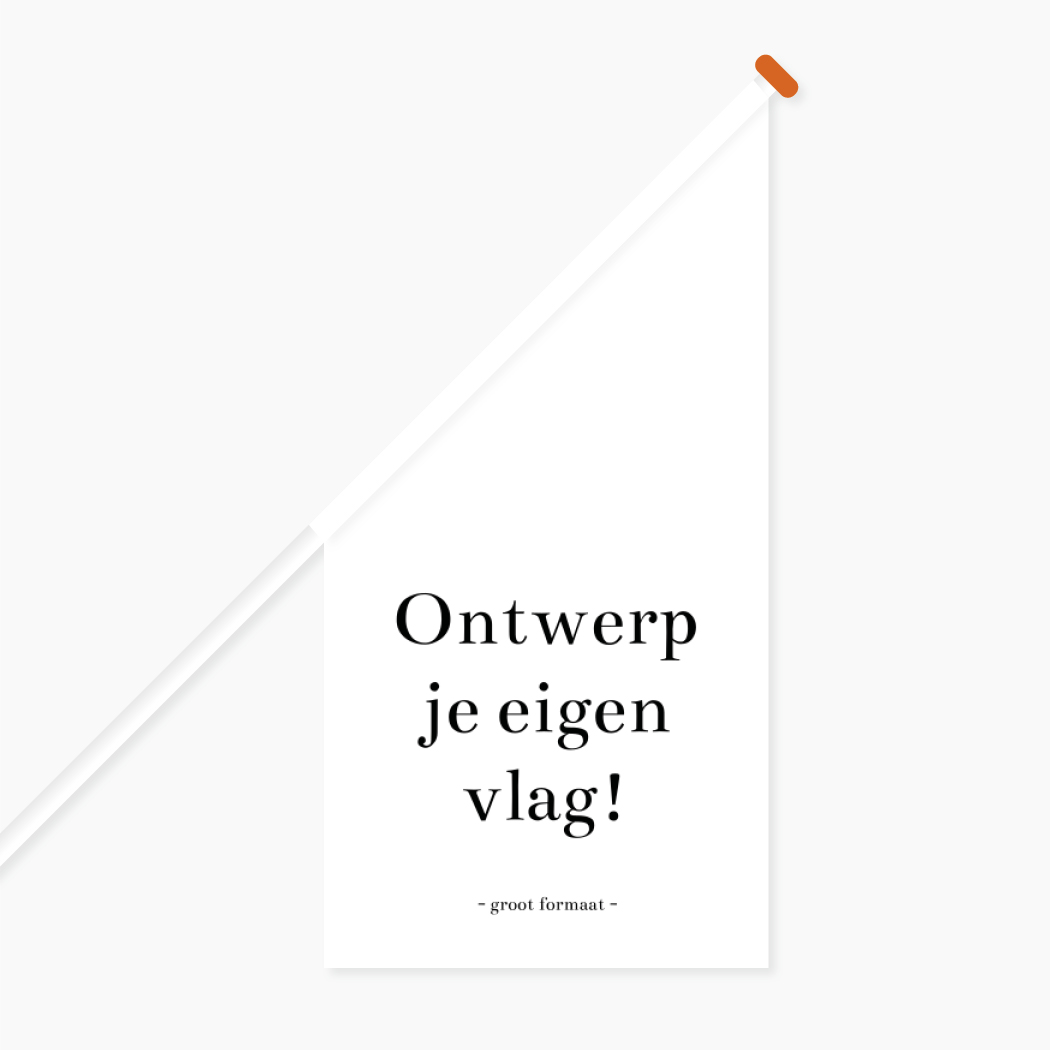 XL vlag Groot Eigen Ontwerp Blanco