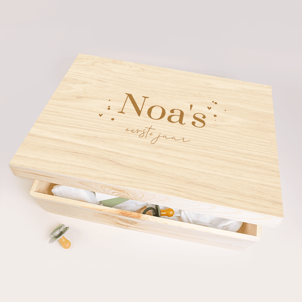 Memorybox neutraal met hartjes en spetters