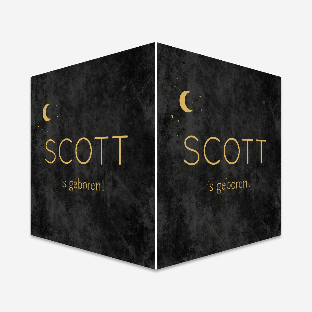 Raambord jongen zwart maantje stoer