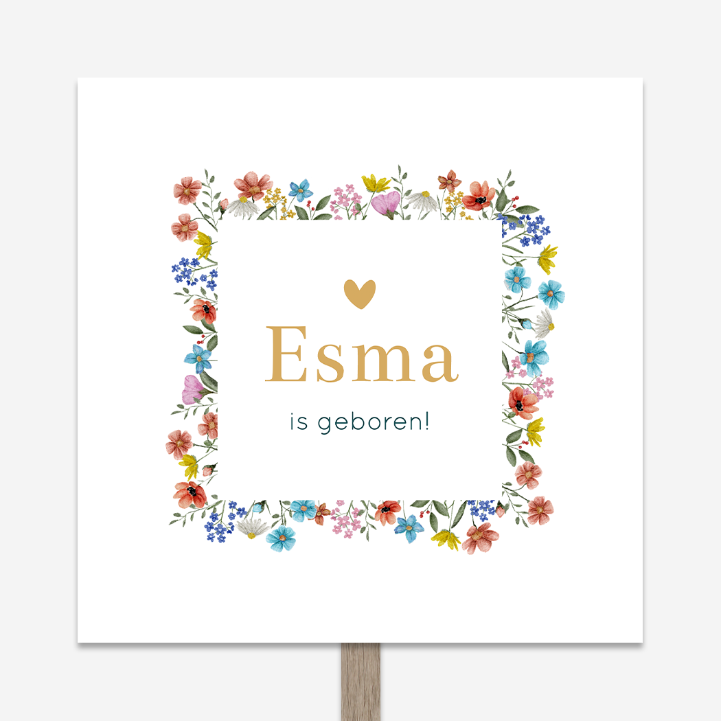 Tuinbord Bloemetjes Lente Hartje