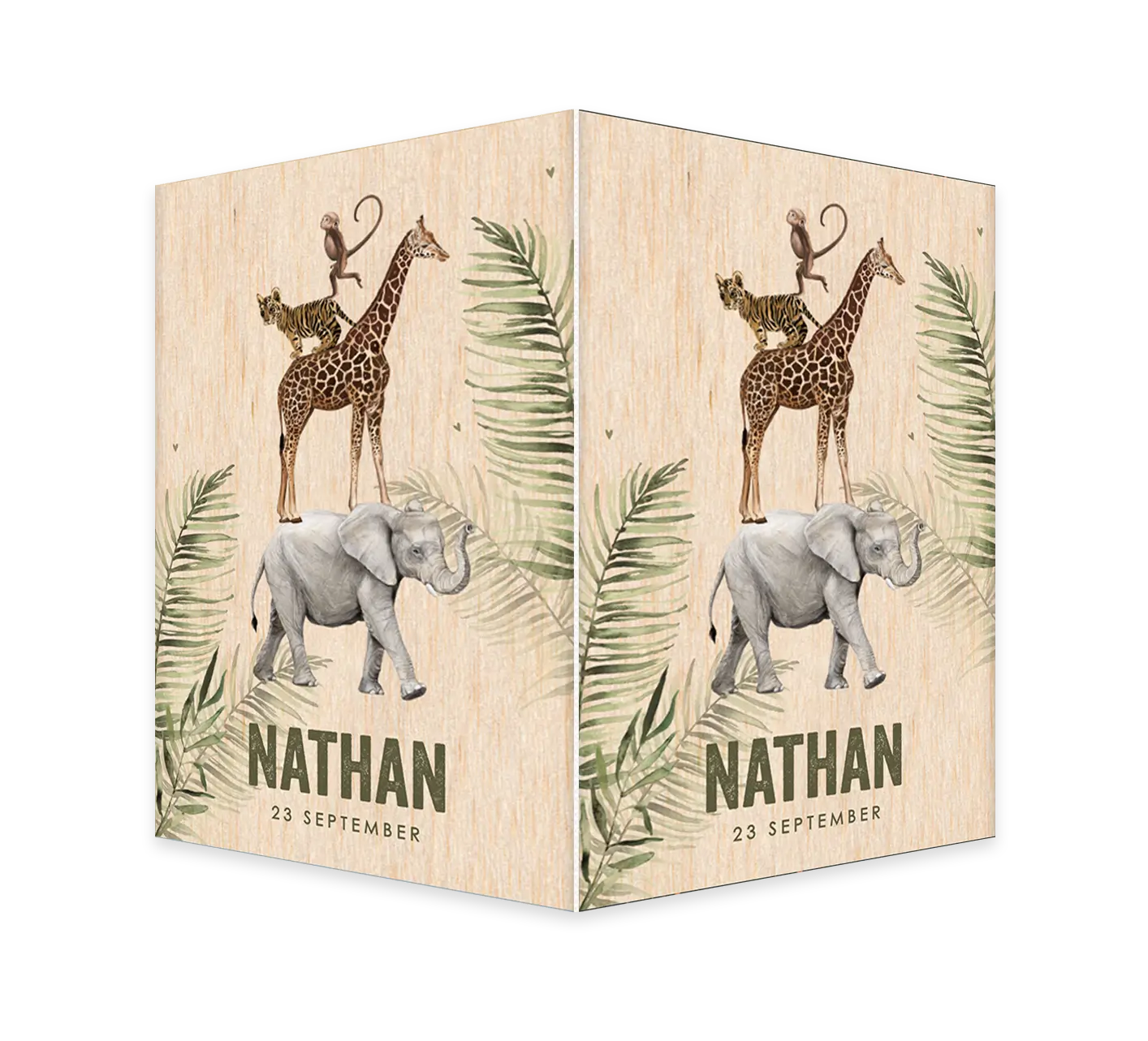 Dubbel raambord in jungle stijl