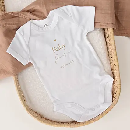 Zwangerschapsaankondiging rompertje eigen tekst