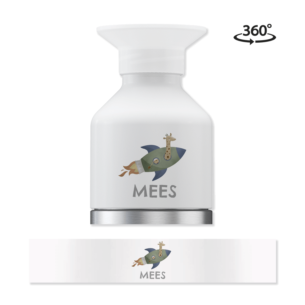 Dopper steel MINI met naam en raket