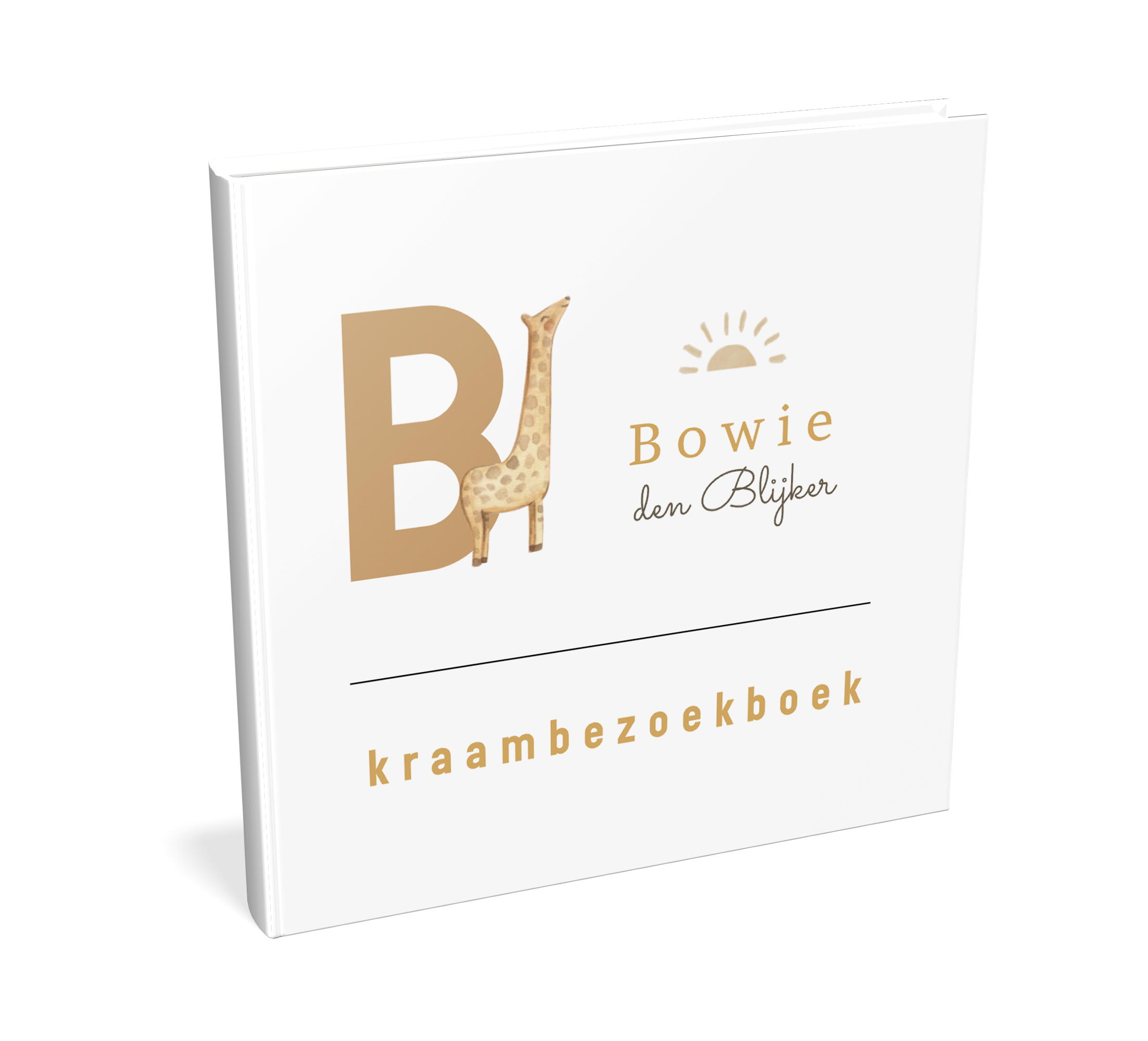 Kraambezoekboek met illustratie giraffe