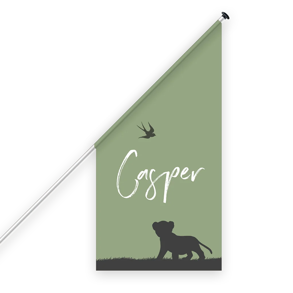 Geboortevlag stoer met leeuwtje