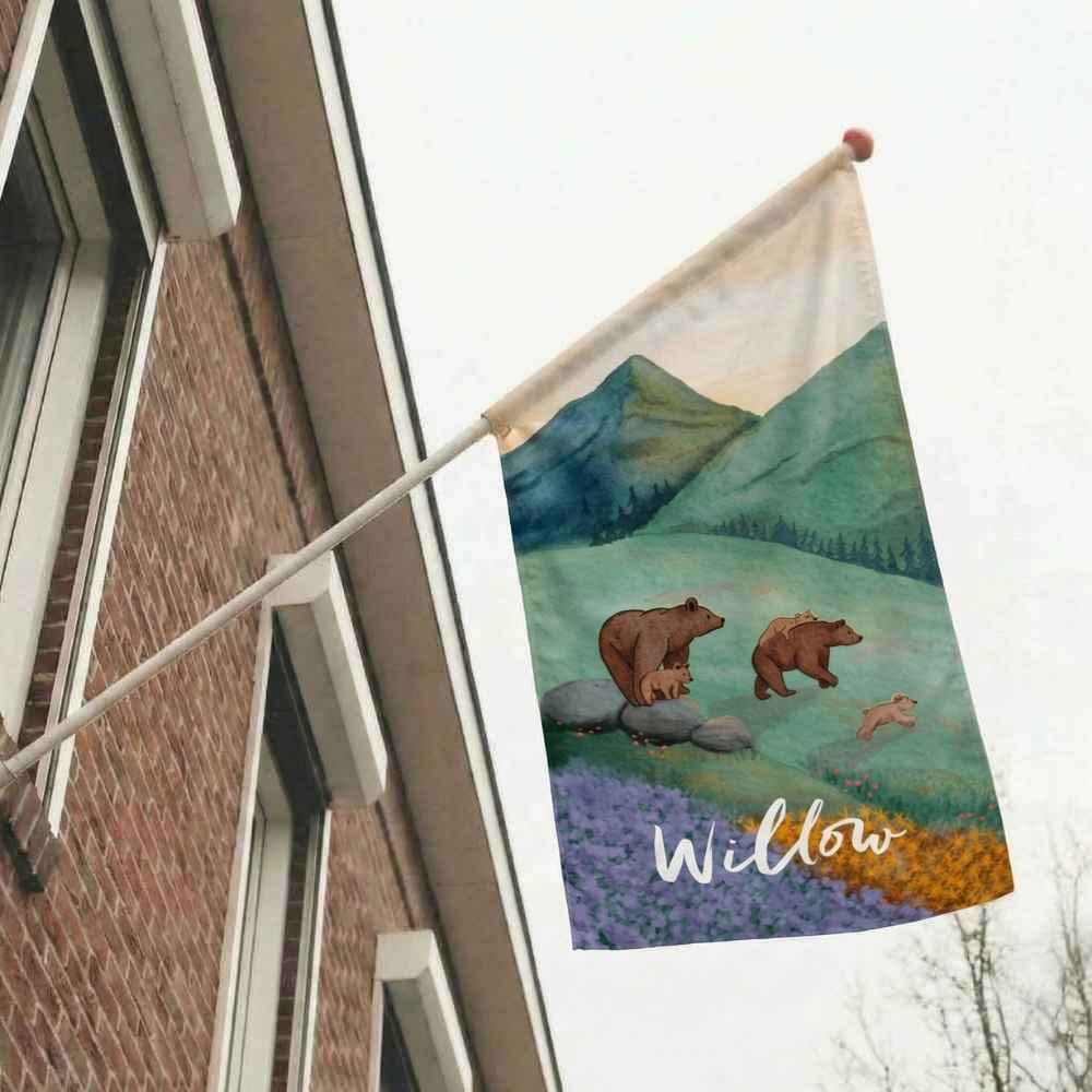 Geboortevlag beren familie bergen