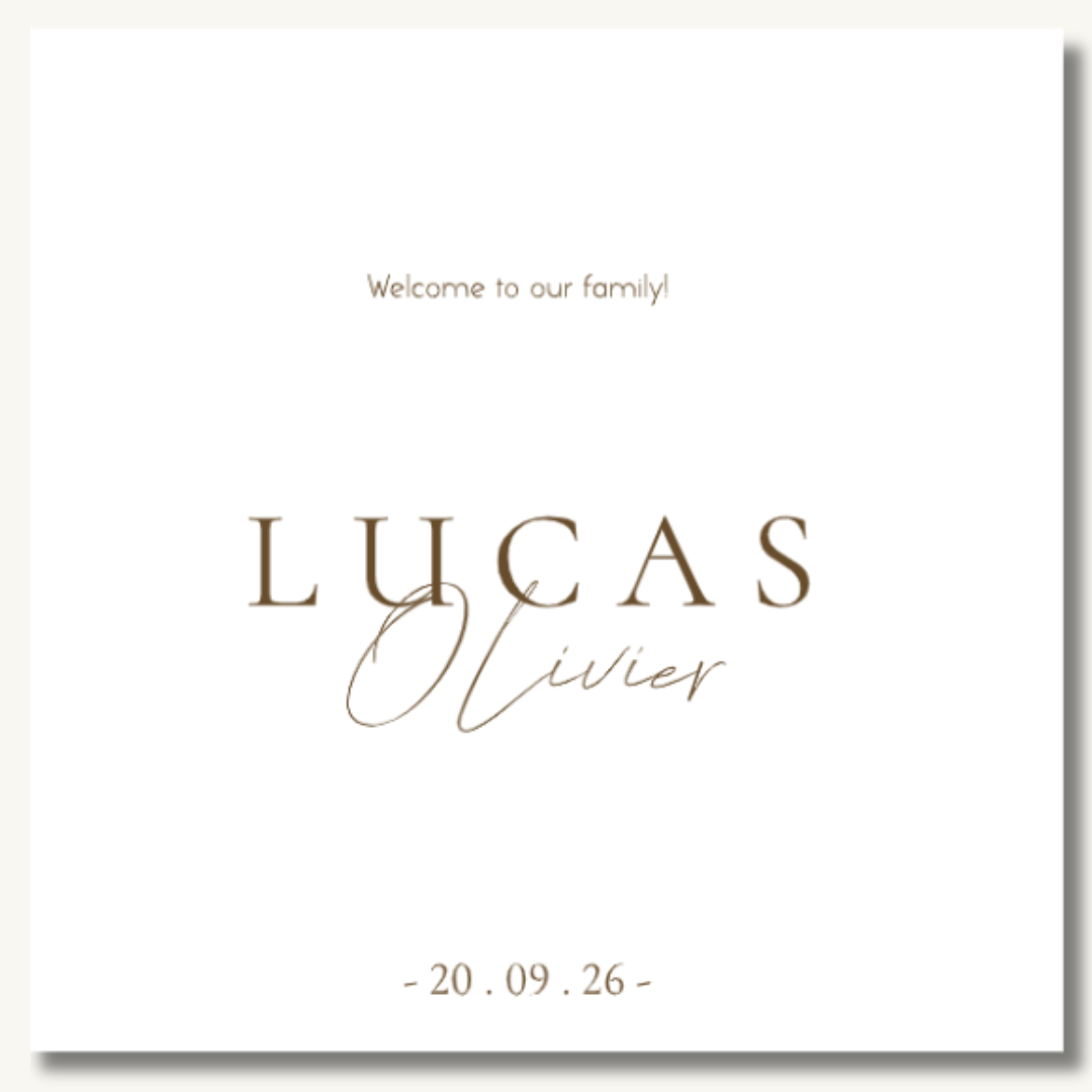 Kraambezoekboek jongen bruin wit