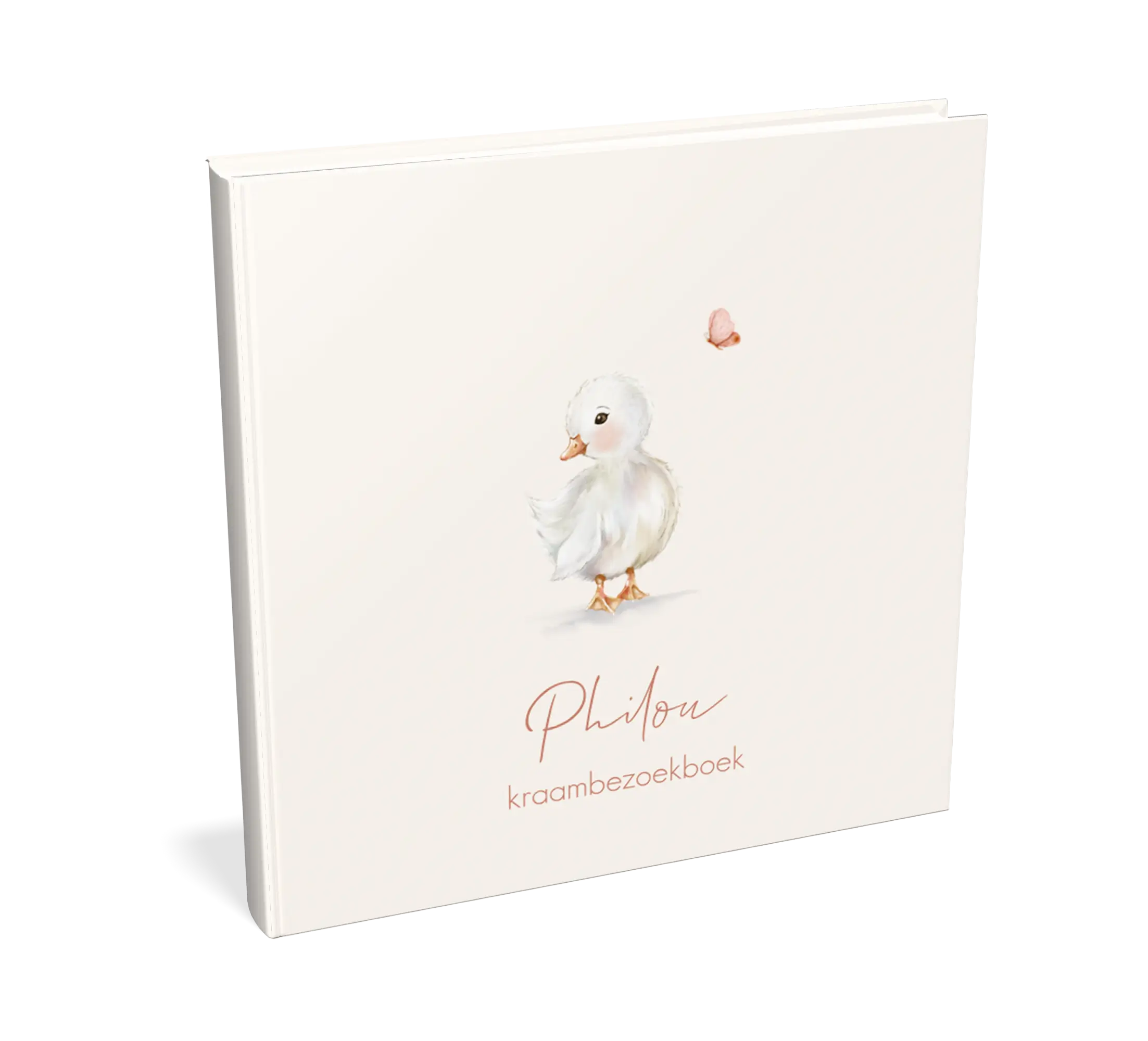 Lief kraambezoekboek met illustratie eendje