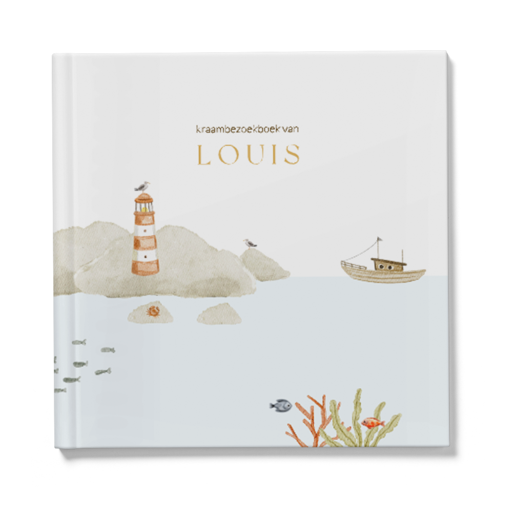 kraambezoekboek waterdieren illustratie zomer