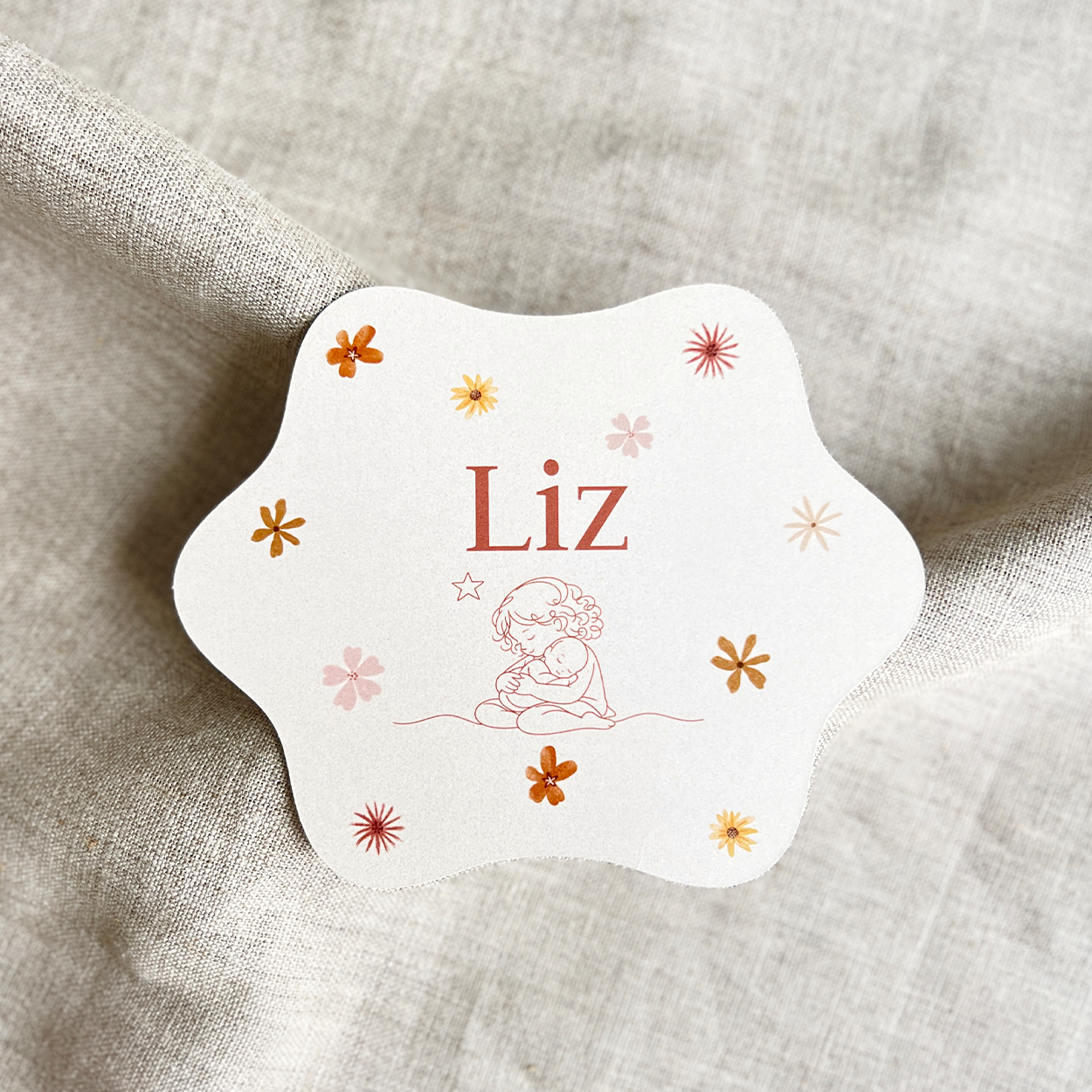 Geboortekaartje Meisje Organisch Bloemen