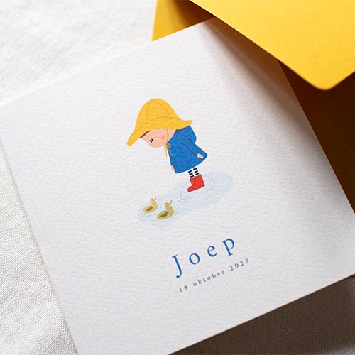 Geboortekaartje jongen eendjes