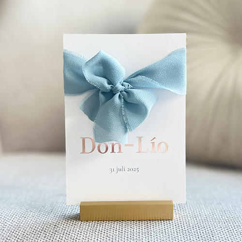 Geboortekaartje Jongen Strik Klassiek