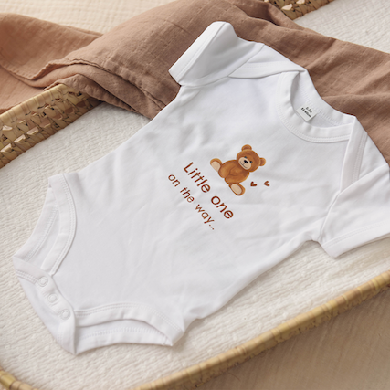 Zwangerschapsaankondiging romper met beertje