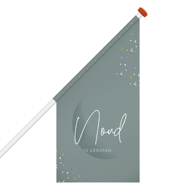 Geboortevlag jongen met maan