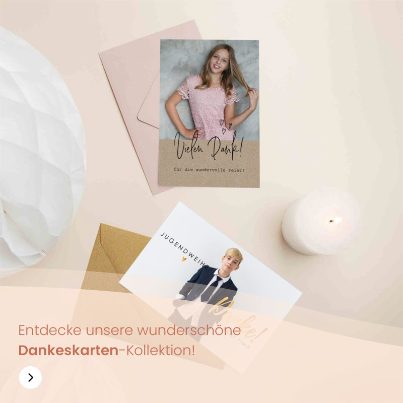 Promo Dankeskarten Jugendweihe