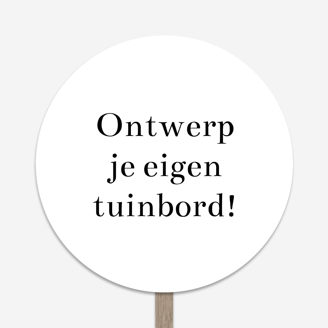 Tuinbord Rond Eigen Ontwerp Blanco