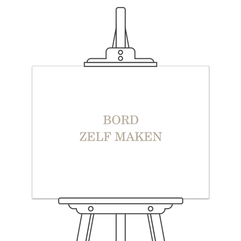 Bruiloft bord zelf maken - liggend