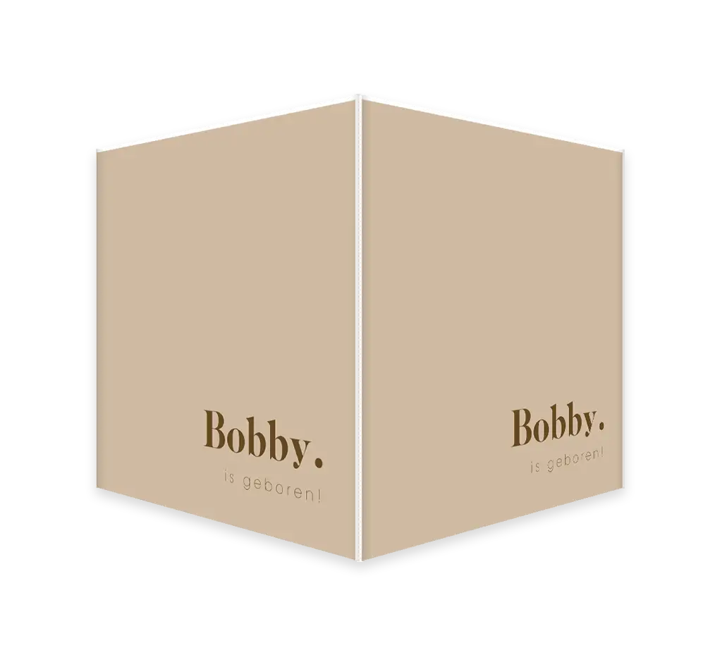 Minimalistisch raambord met naam