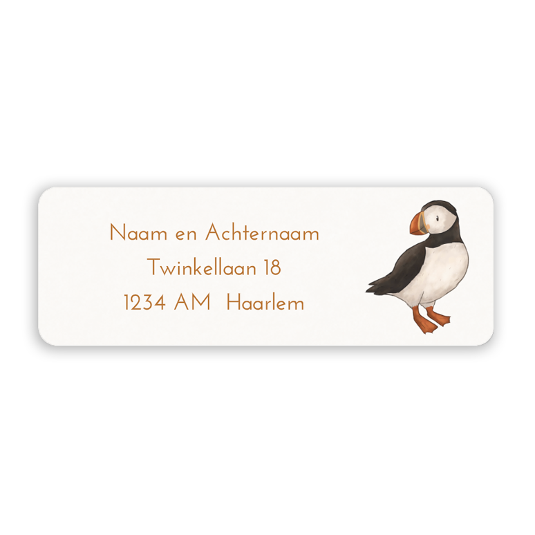 Adresstickers papegaaiduiker