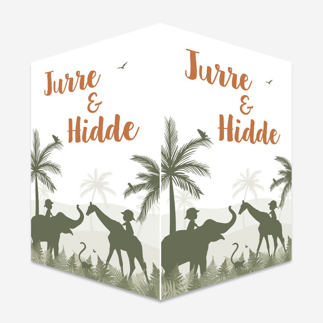 Raambord Tweeling Safari Jungle Groen