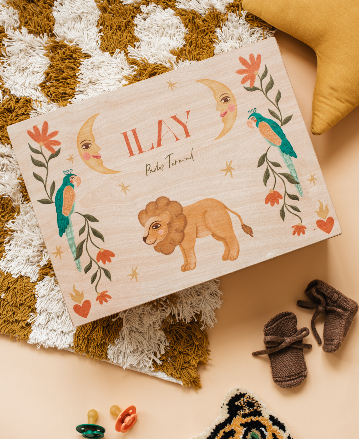 Memorybox leeuw blauw