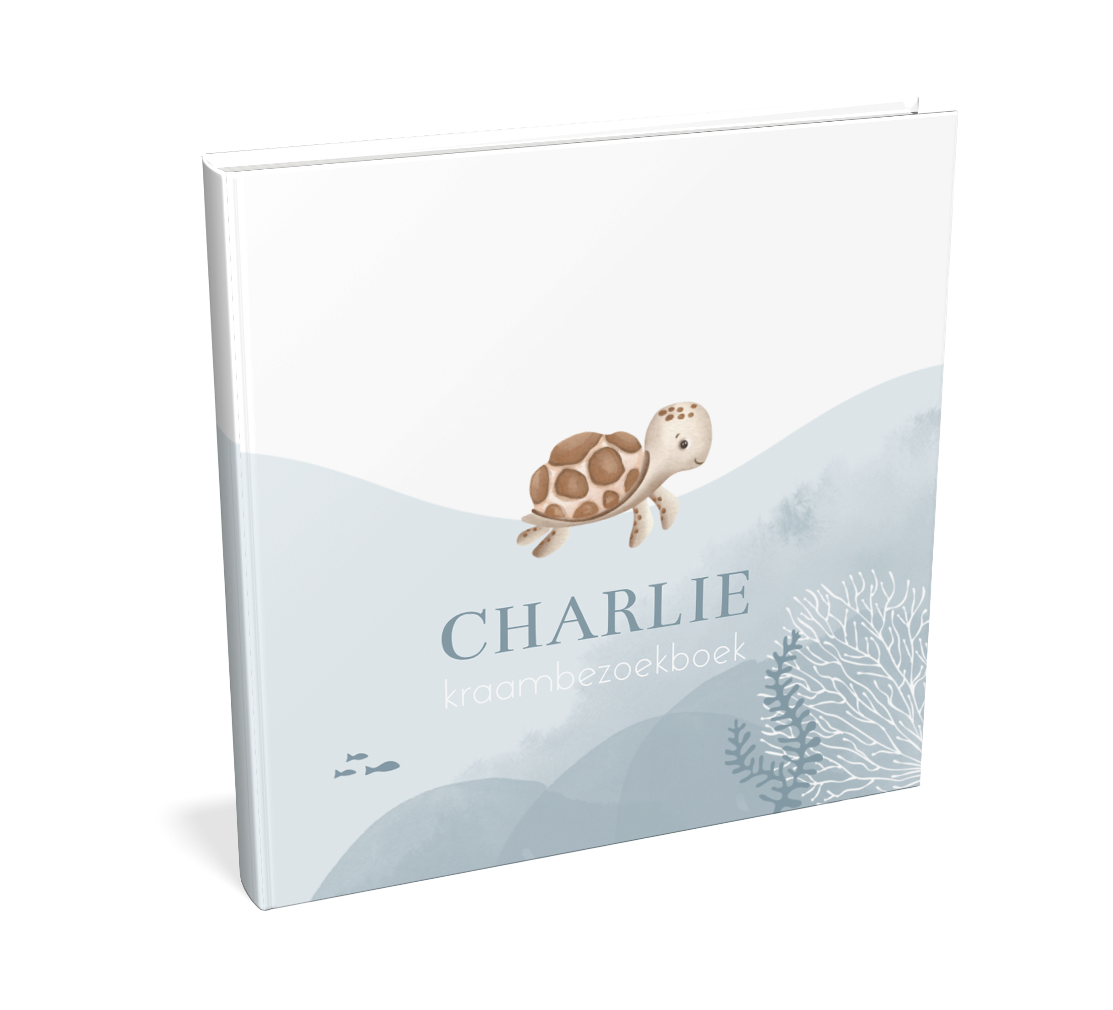 Prachtig kraambezoekboek met getekende onderwaterwereld