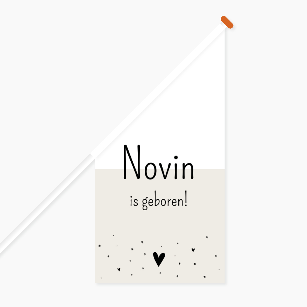 Vlag L Stoer Jongen Beige