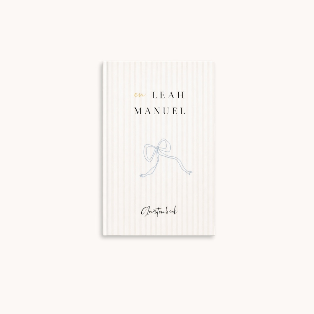 Gastenboek mediterraans lichtblauw geel