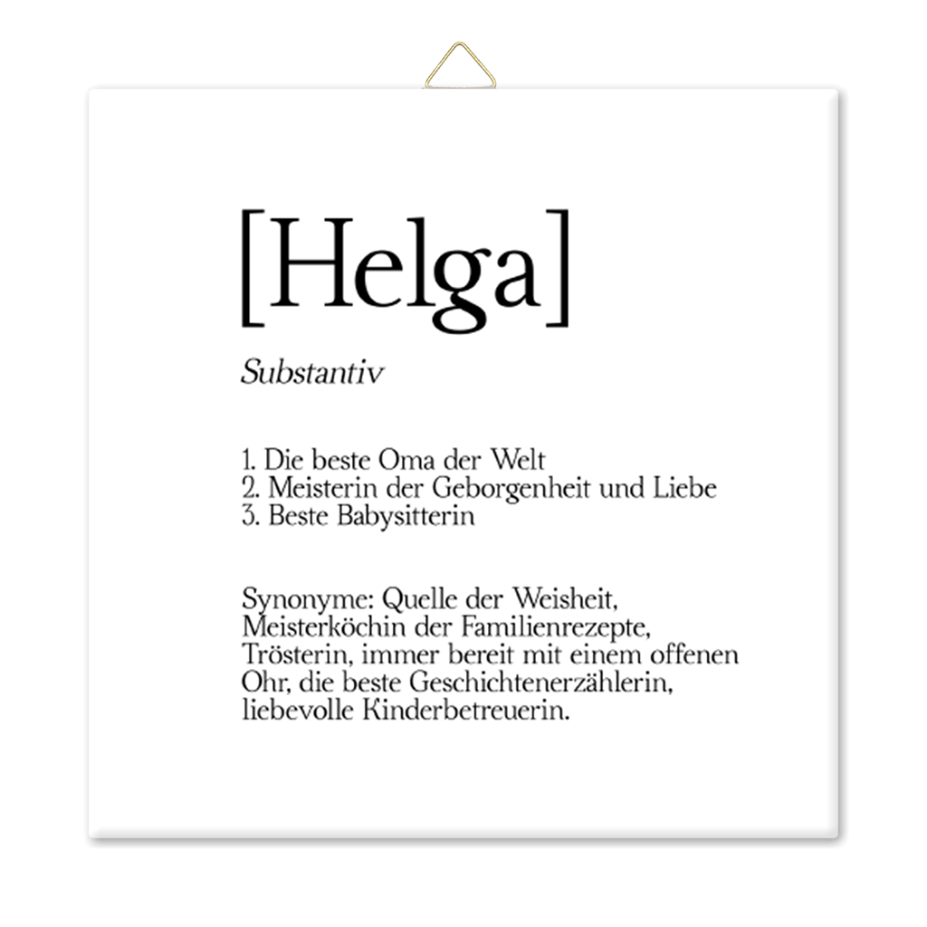 Fotofliese für die beste Oma der Welt