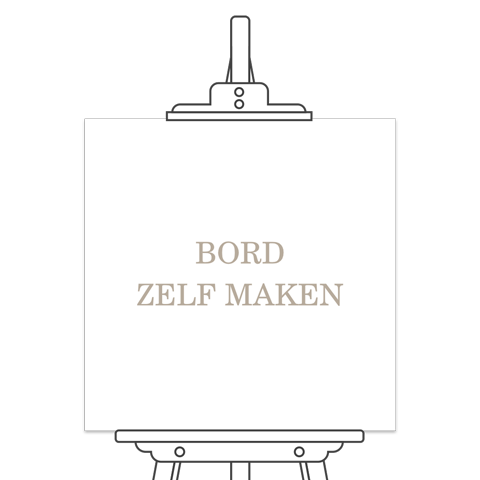 Bruiloft bord zelf maken - vierkant