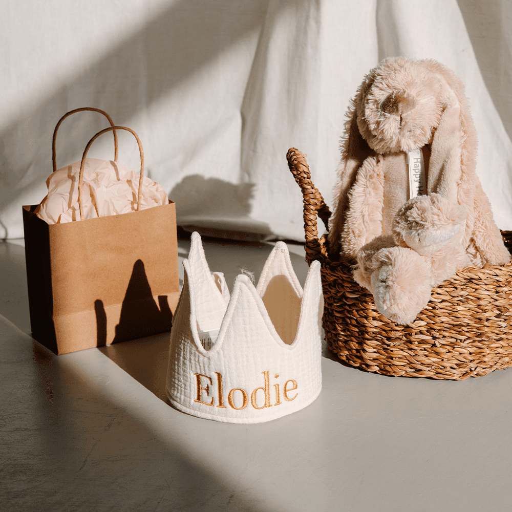 Stoffen verjaardagskroon met naam | Verjaardagskroon Jollein