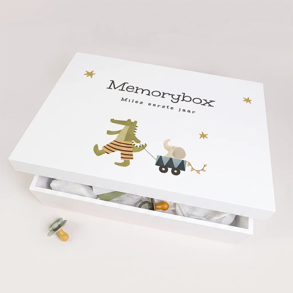 Memorybox met vrolijke dierenparade