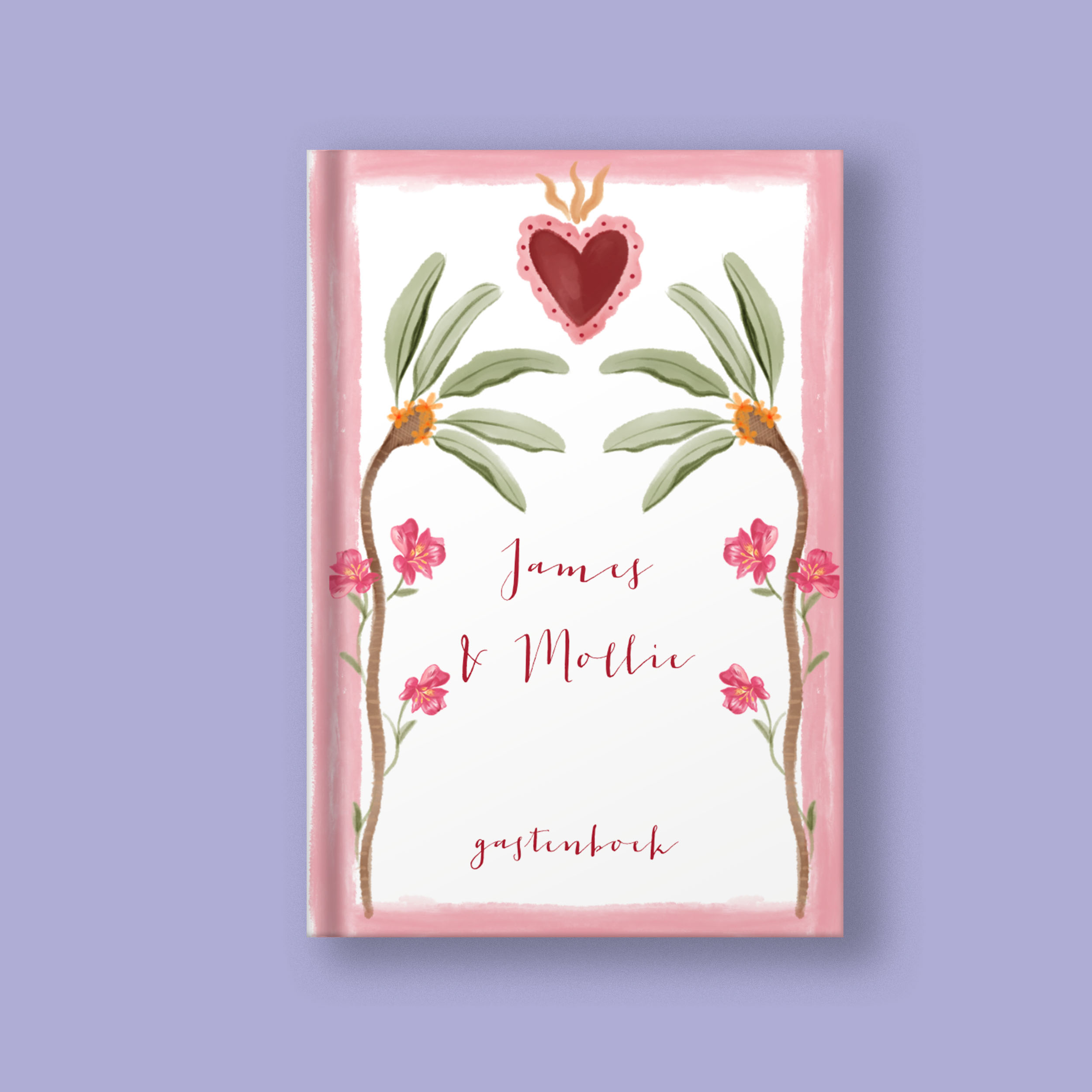 Gastenboek palm en hart