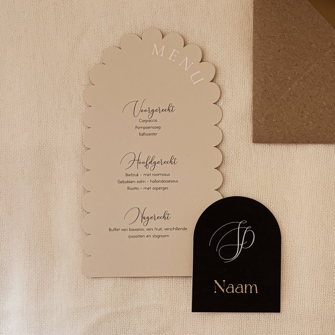 Menukaarten 2 stuks | 18x10cm