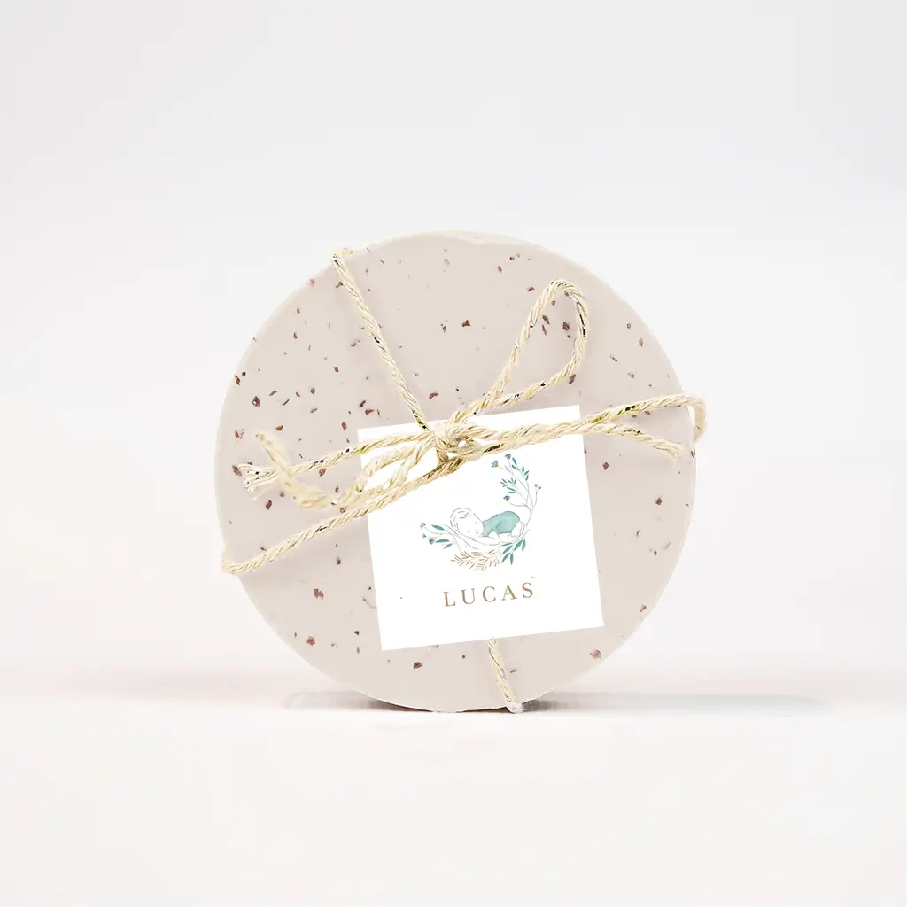 Label jongen baby met bloemen - per 16 stuks