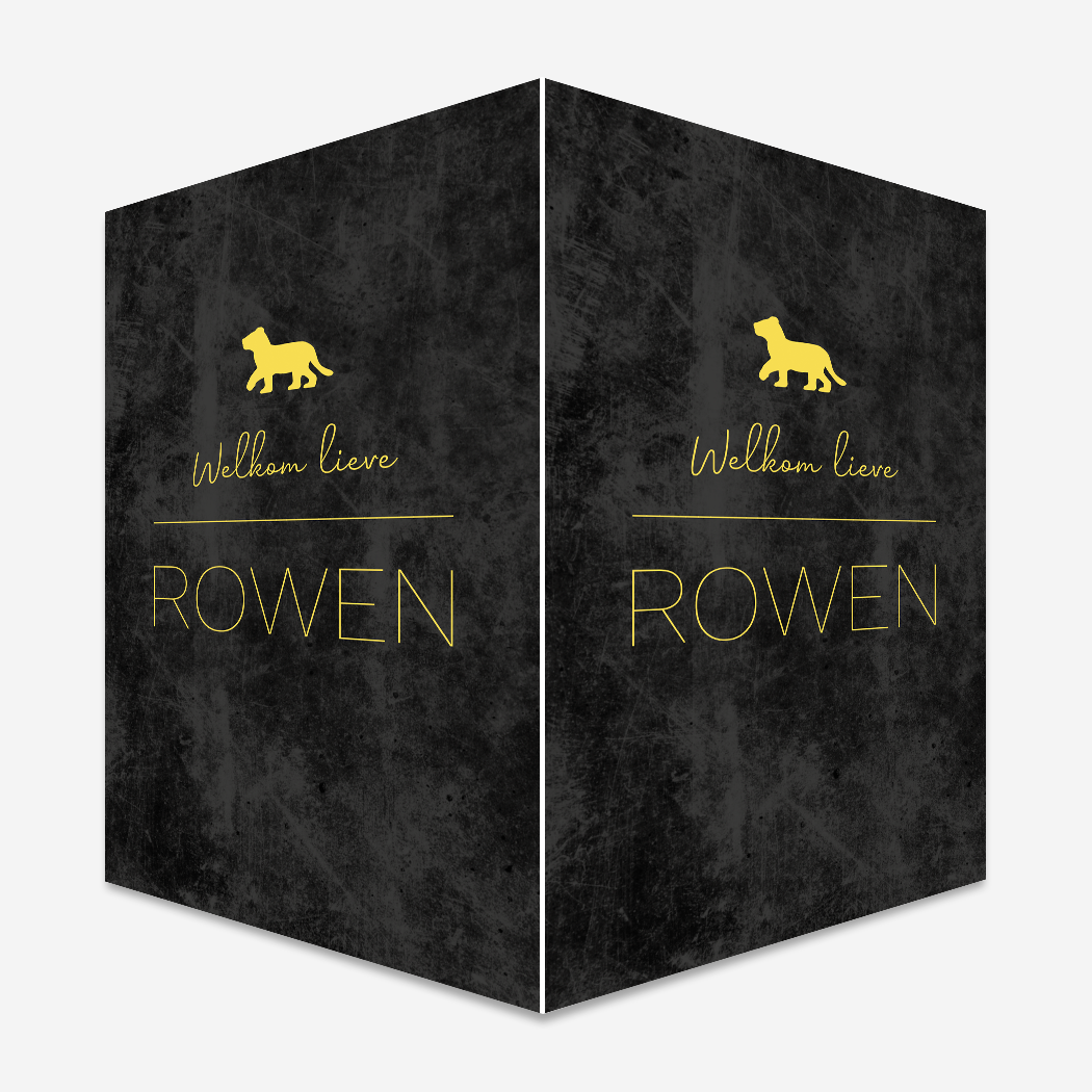 Raambord Velvetlook Zwart Goudgeel Leeuw XL