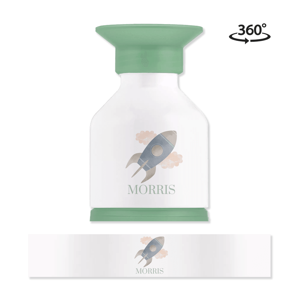 Avontuurlijke Dopper drinkfles met naam en raket