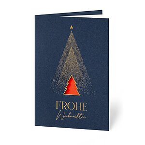  Geschäftliche Weihnachtskarte Funkelnde Weihnachtsbäume mit Laserstanzung in Rot