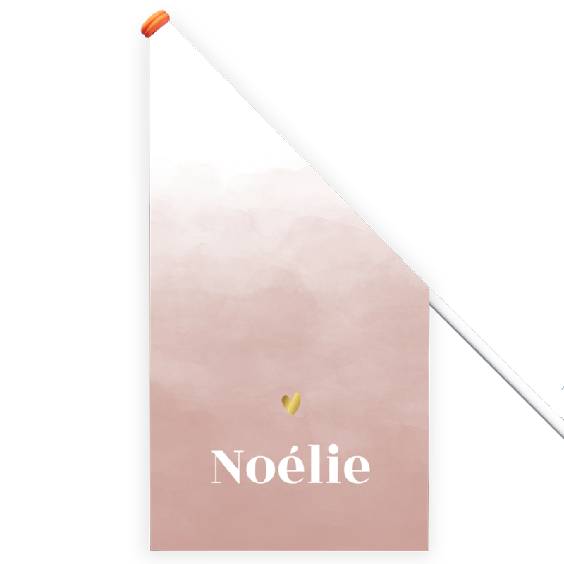 Geboortevlag meisje | Heart of Blush