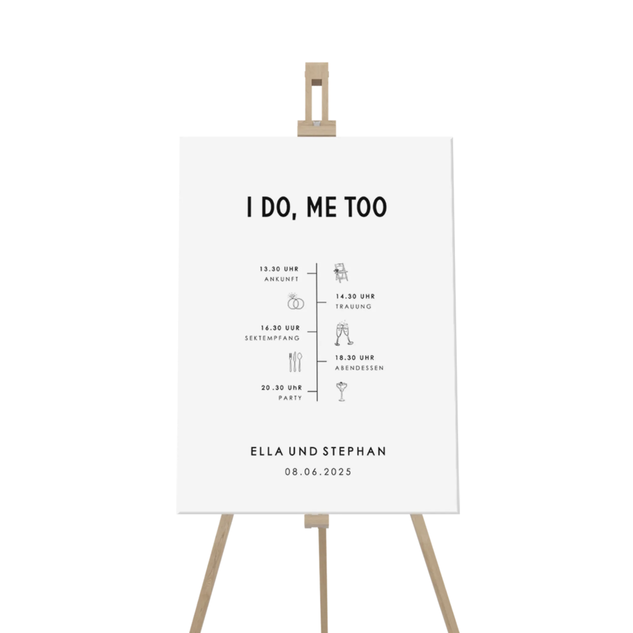 Tagesablauf Schild clean 55 x73 cm