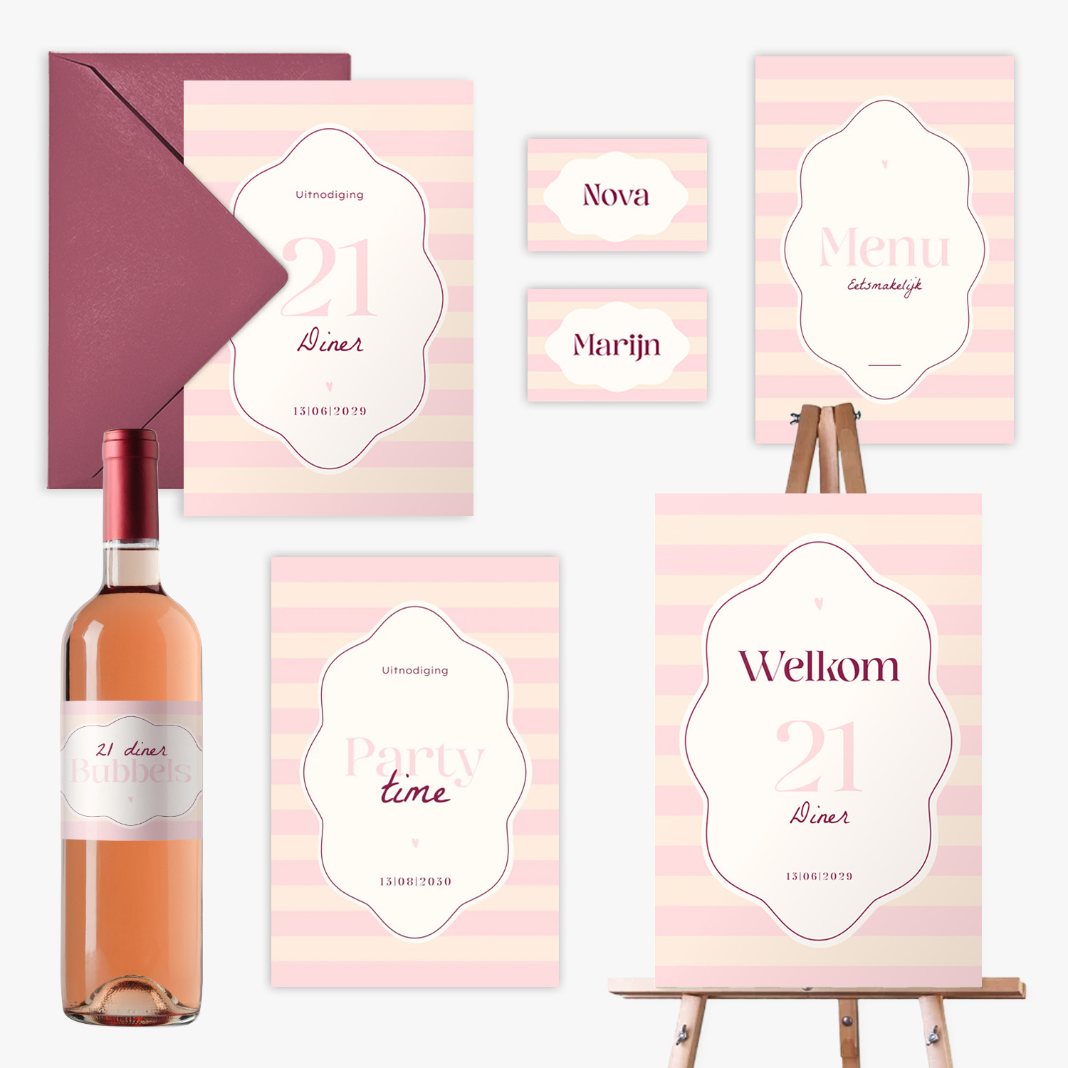 doorlink 21 diner set pretty in pink